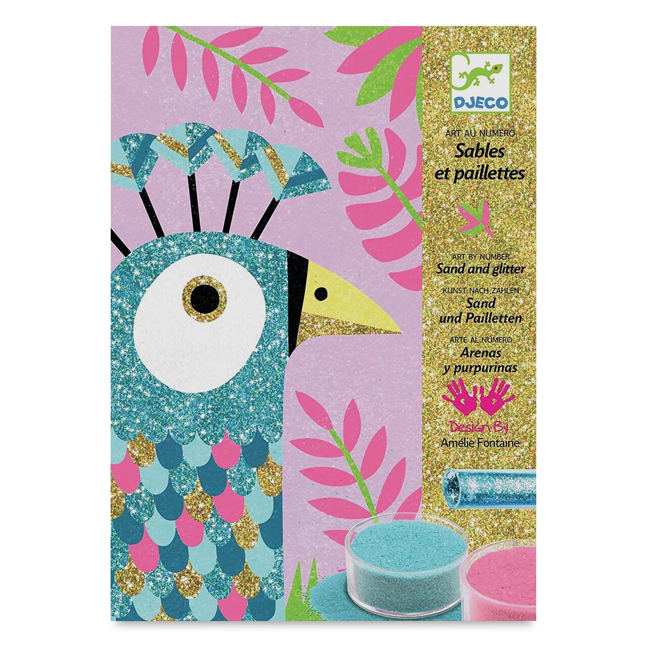 Djeco Le Grand Artist Colored Sands and Glitter Kit - Dazzling Birds